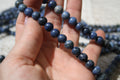 Dumortiérite Naturelle– Lignes de Perles Rondes 6 mm et 8 mm