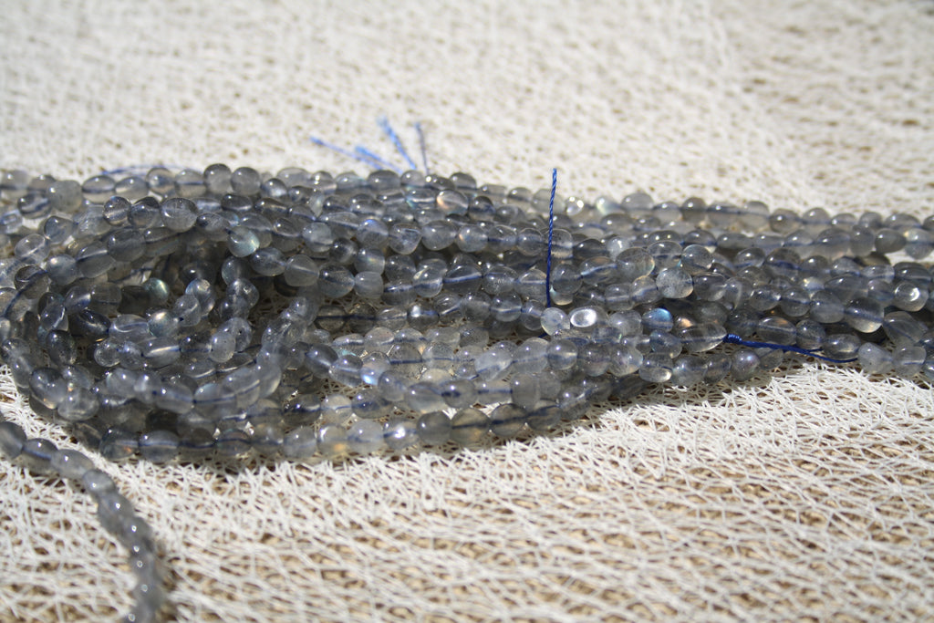 Labradorite Naturelle – Lignes de Perles Nuggets