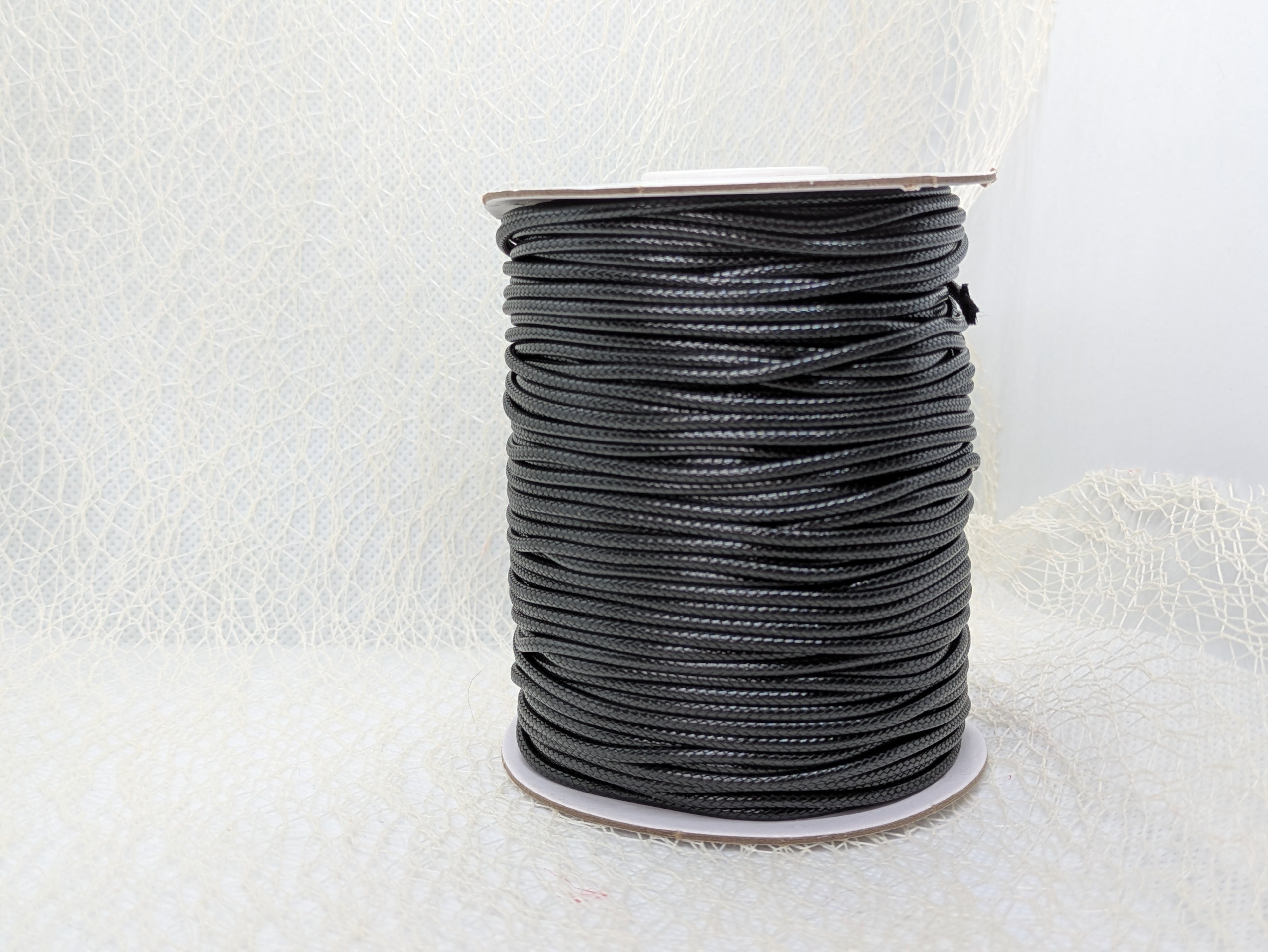 Fil Synthétique Noir pour Tours de Cou – 1 mm, 1.5 mm et 2 mm