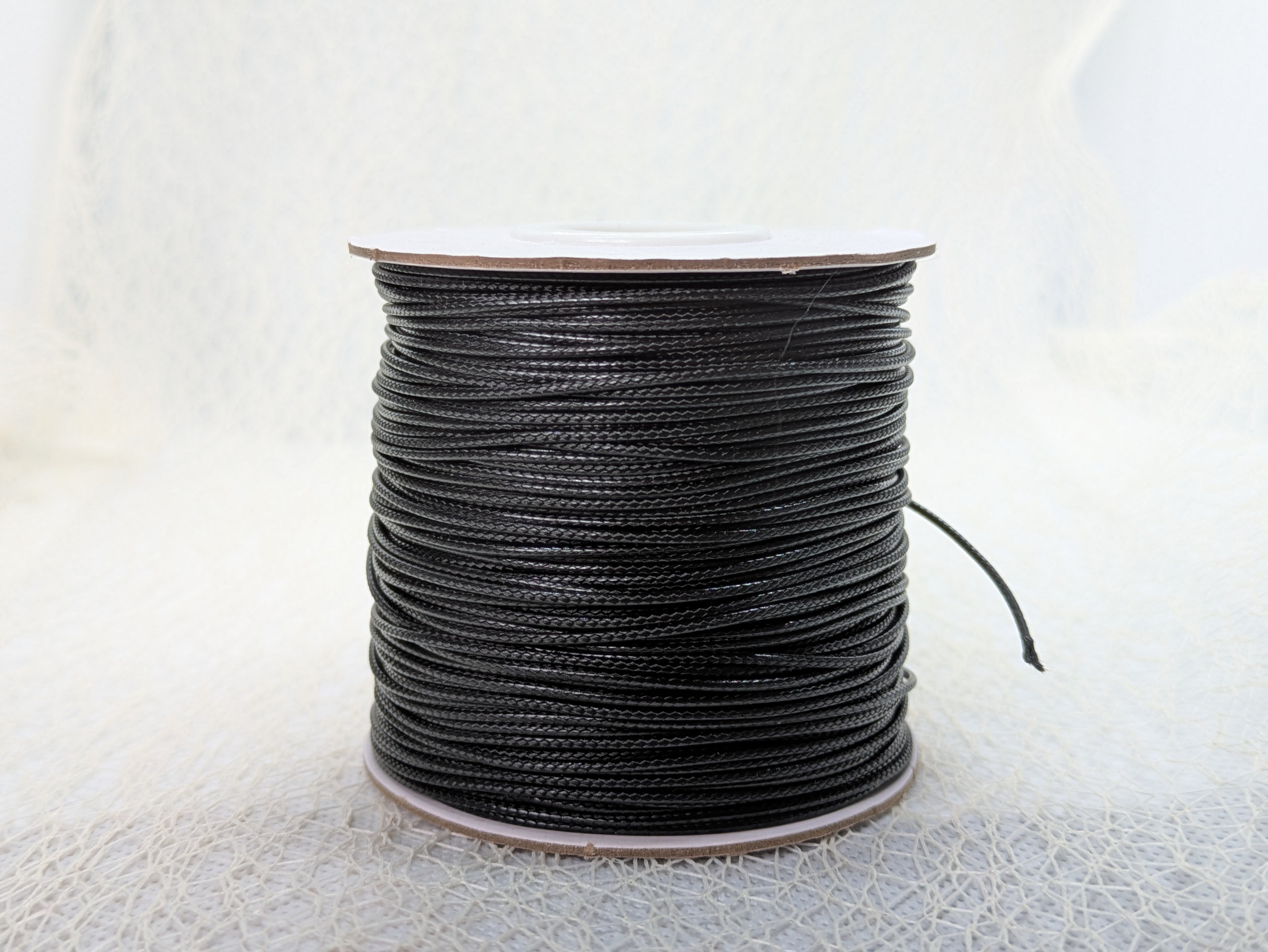 Fil Synthétique Noir pour Tours de Cou – 1 mm, 1.5 mm et 2 mm