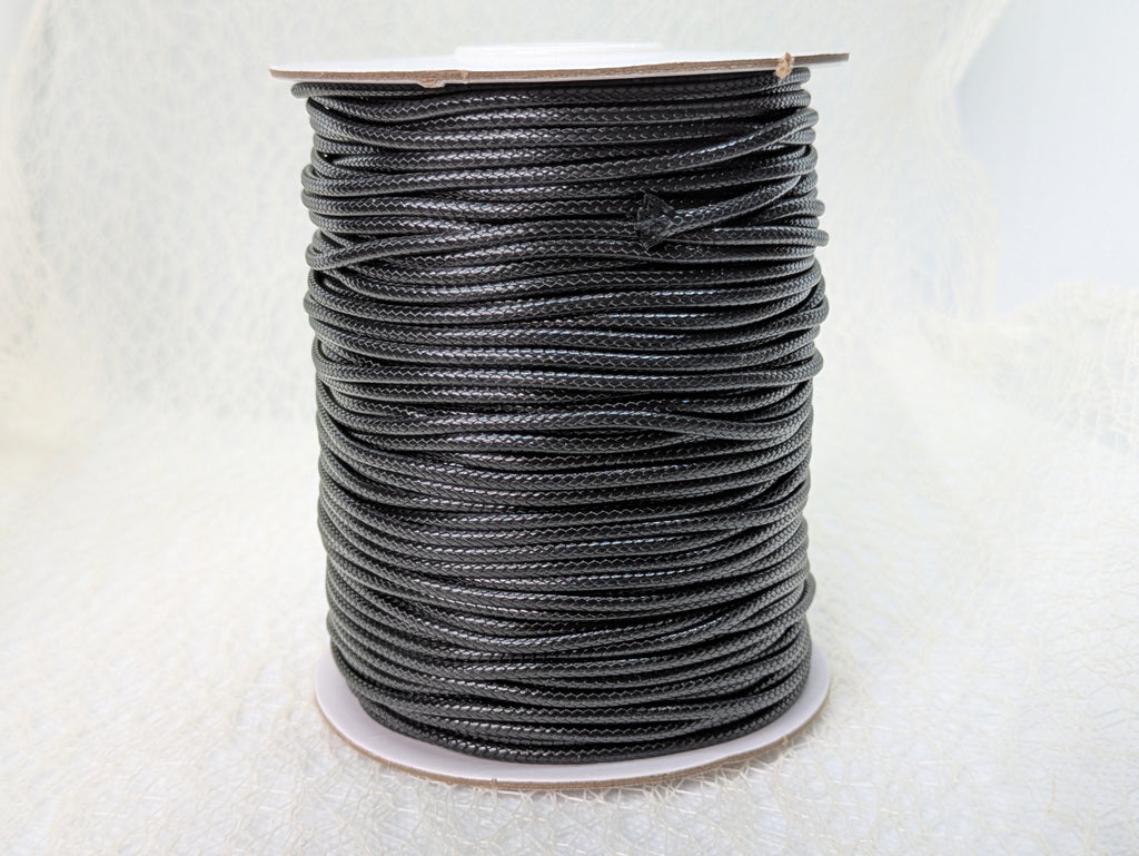 Fil Synthétique Noir pour Tours de Cou – 1 mm, 1.5 mm et 2 mm